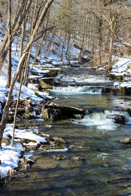 Wintertime on the Mill Stream. ©Rebecca Andre of Mountain Girl Photography, NY. Use by permission only please.